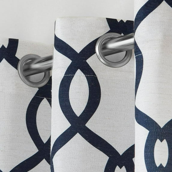 Exclusive Home Curtains Kochi Light Filtering Linen Blend Grommet Top Curtain Panel Pair, 54x84, Indigo