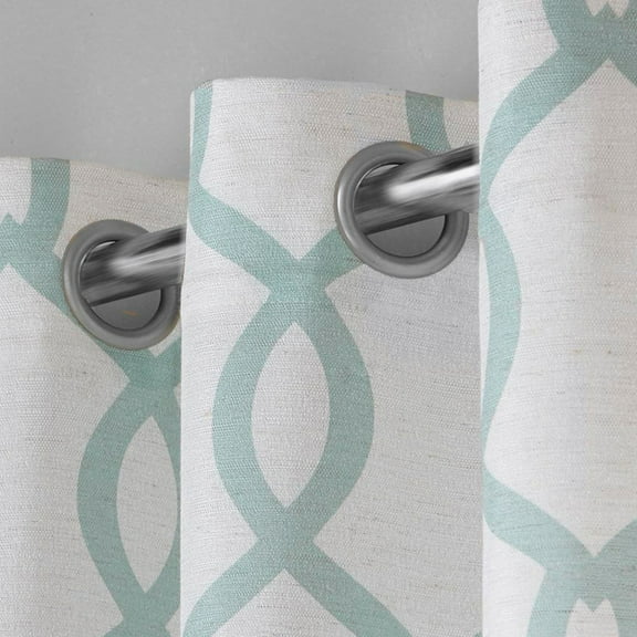 Exclusive Home Curtains Kochi Light Filtering Linen Blend Grommet Top Curtain Panel Pair, 54x96, Seafoam
