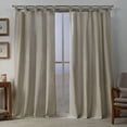 thumbnail image 1 of Exclusive Home Curtains Loha Linen Braided Tab Top Curtain Panel Pair, 54x108, Natural, 1 of 7