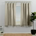 thumbnail image 1 of Exclusive Home Curtains Loha Linen Braided Tab Top Curtain Panel Pair, 54x63, Natural, 1 of 7