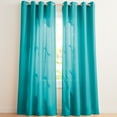 thumbnail image 1 of Exclusive Home Curtains Loha Linen Grommet Top Curtain Panel Pair, 54x84, Blue Teal, 1 of 8