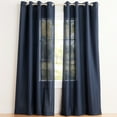 thumbnail image 1 of Exclusive Home Curtains Loha Linen Grommet Top Curtain Panel Pair, 54x96, Peacoat Blue, 1 of 8