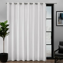Exclusive Home Curtains Loha Patio Grommet Top Single Curtain Panel, 108X84, Winter White