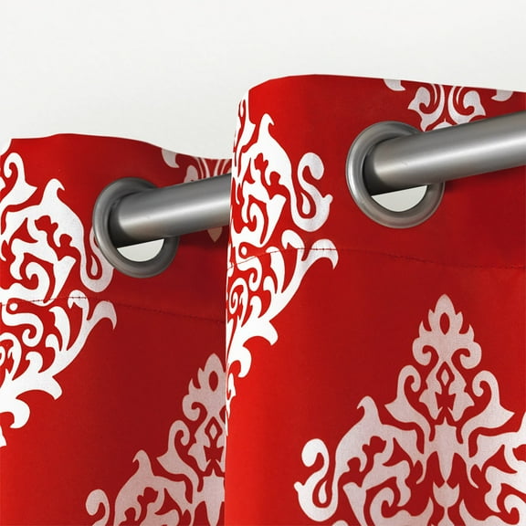 Exclusive Home Medallion Room Grommet Blackout Curtain, 52” x 84” (2 Panels)
