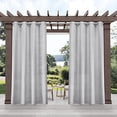 thumbnail image 1 of Exclusive Home Curtains Miami Semi-Sheer Textured Indoor/Outdoor Grommet Top Curtain Panel Pair, 54x84, Cloud Grey, 1 of 7