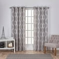 thumbnail image 1 of Exclusive Home Curtains Montrose Ogee Geometric Textured Linen Grommet Top Curtain Panel Pair, 54x84, Ash Grey, 1 of 10