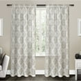 thumbnail image 1 of Exclusive Home Curtains Nagano Medallion Belgian Linen Rod Pocket Curtain Panel Pair, 54x84, Taupe, 1 of 5