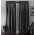 thumbnail image 1 of Exclusive Home Curtains Sateen Twill Woven Room Darkening Blackout Button Top Curtain Panel Pair, 84" Length, Charcoal, 1 of 6