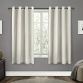 thumbnail image 1 of Exclusive Home Curtains Sateen Twill Woven Room Darkening Blackout Grommet Top Curtain Panel Pair, 52x63, Vanilla, 1 of 7