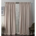 thumbnail image 1 of Exclusive Home Curtains Sateen Twill Woven Room Darkening Blackout Pinch Pleat Curtain Panel Pair, 96" Length, Blush, 1 of 6