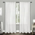 thumbnail image 1 of Exclusive Home Curtains Tassels Embellished Sheer Rod Pocket Curtain Panel Pair, 54x96, Black Pearl, 1 of 11