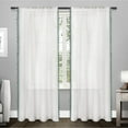 thumbnail image 1 of Exclusive Home Curtains Tassels Embellished Sheer Rod Pocket Curtain Panel Pair, 54x96, Teal, 1 of 11