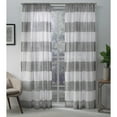 thumbnail image 1 of Exclusive Home Darma Sheer Linen Rod Pocket Curtain Panel Pair, 50"x84", Black Pearl, 1 of 6