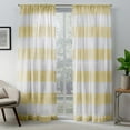 thumbnail image 1 of Exclusive Home Darma Sheer Linen Rod Pocket Curtain Panel Pair, 50"x84", Yellow, 1 of 7