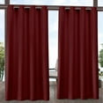 thumbnail image 1 of Exclusive Home Delano Heavyweight Textured Indoor/Outdoor Grommet Top Curtain Panel Pair, 54"x108", Radiant Red, 1 of 6