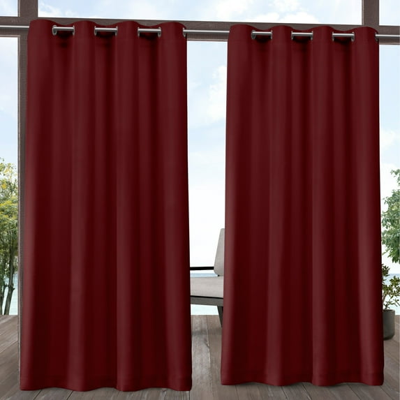 Exclusive Home Delano Indoor/Outdoor Grommet Top Curtain Panel Pair