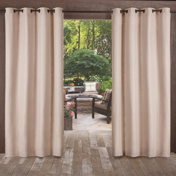 Exclusive Home Delano Indoor/Outdoor Grommet Top Curtain Panel Pair