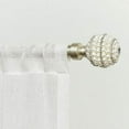 thumbnail image 1 of Exclusive Home Diana 1" Curtain Rod and Finial Set, Matte Silver, Adjustable 66"-120", 1 of 7