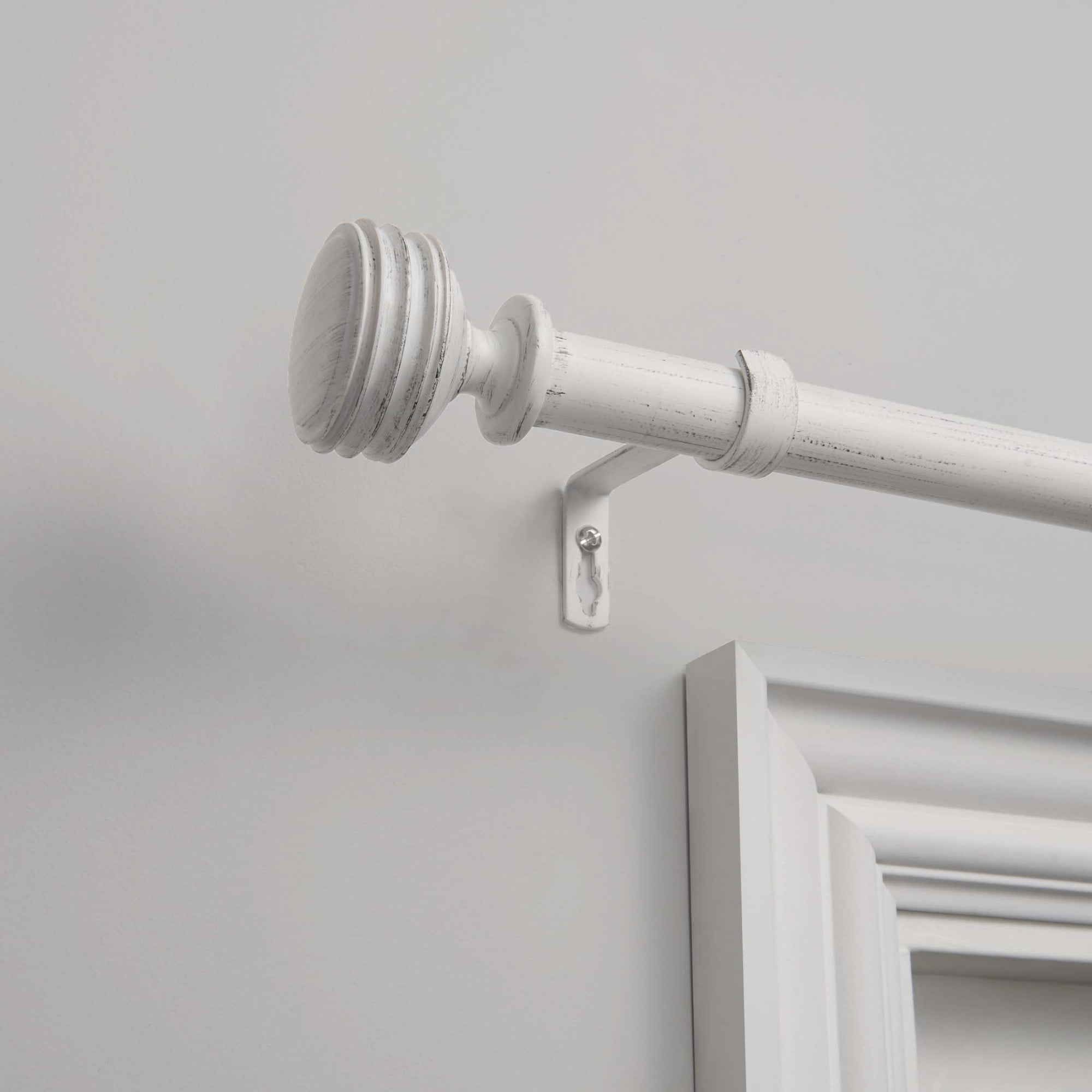 Exclusive Home Duke 1" Curtain Rod and Finial Set, Matte Bronze, Adjustable 66"-120"