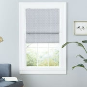 Exclusive Home Esme Total Blackout Roman Shade, 27"x64", Dark Grey