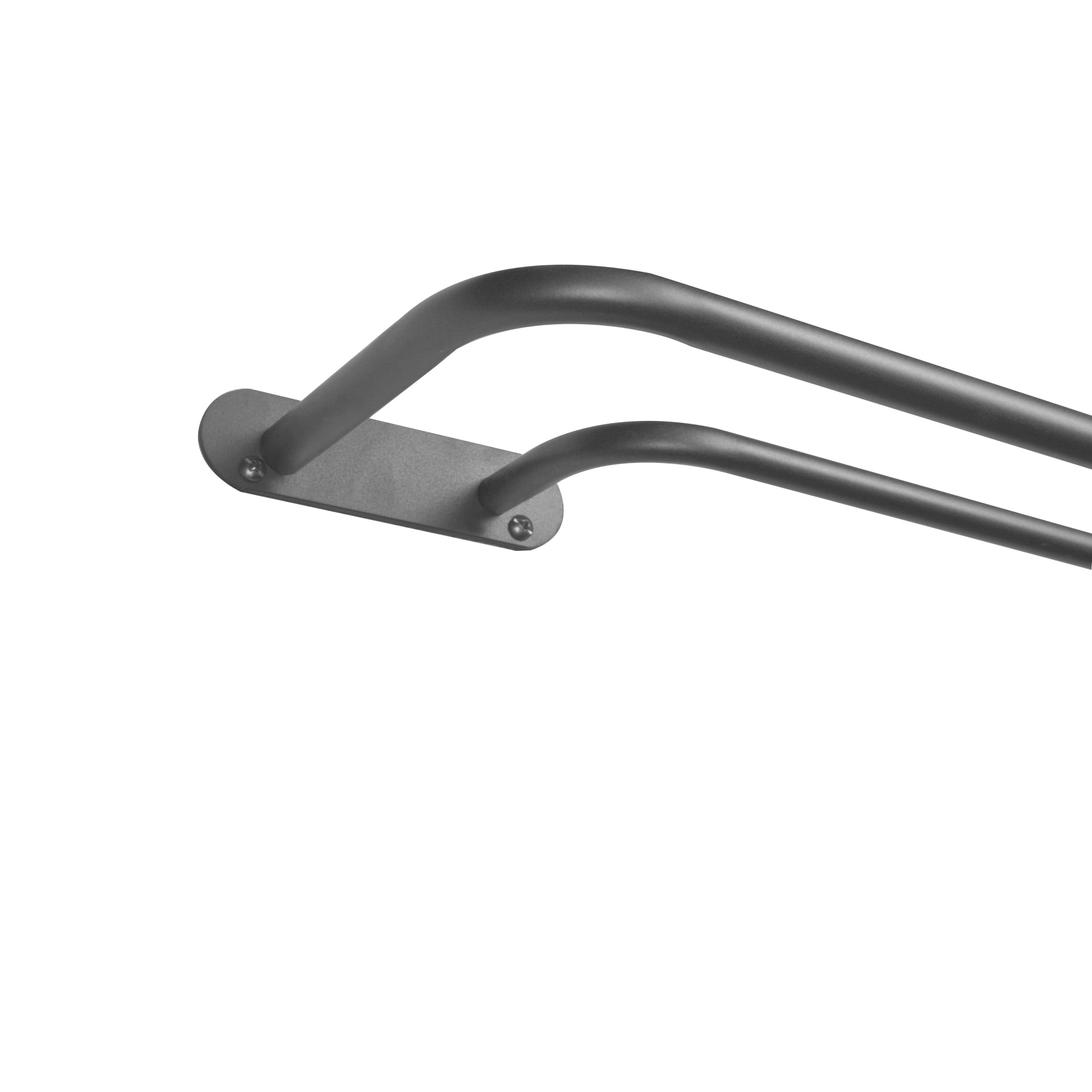 Exclusive Home Fetter Wrap Around Double Curtain Rod, Gunmetal, 84"-120"