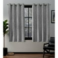 thumbnail image 1 of Exclusive Home Forest Hill Woven Room Darkening Blackout Grommet Top Curtain Panel Pair, 52"x63", Ash Grey, 1 of 6