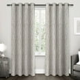 thumbnail image 1 of Exclusive Home Forest Hill Woven Room Darkening Blackout Grommet Top Curtain Panel Pair, 52"x84", Dove Grey, 1 of 4