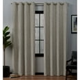 thumbnail image 1 of Exclusive Home Forest Hill Woven Room Darkening Blackout Grommet Top Curtain Panel Pair, 52"x84", Linen, 1 of 6