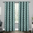 thumbnail image 1 of Exclusive Home Gates Sateen Room Darkening Blackout Thermal Grommet Top Curtain Panel Pair, 52"x63", Teal, 1 of 11