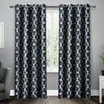 thumbnail image 1 of Exclusive Home Gates Sateen Room Darkening Blackout Thermal Grommet Top Curtain Panel Pair, 52"x84", Peacoat Blue, 1 of 11