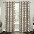thumbnail image 1 of Exclusive Home Gates Sateen Room Darkening Blackout Thermal Grommet Top Curtain Panel Pair, 52"x96", Taupe, 1 of 5