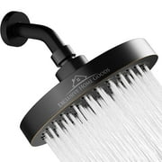 Exclusive Home Goods High Pressure Rainfall Shower Head with 360 Degree Rotation, 6" 2.5 GPM Oil-Rubbed Bronze