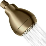 Exclusive Home Goods High Pressure Shower Head with Shower Arm, 2.5 GPM Brushed Gold