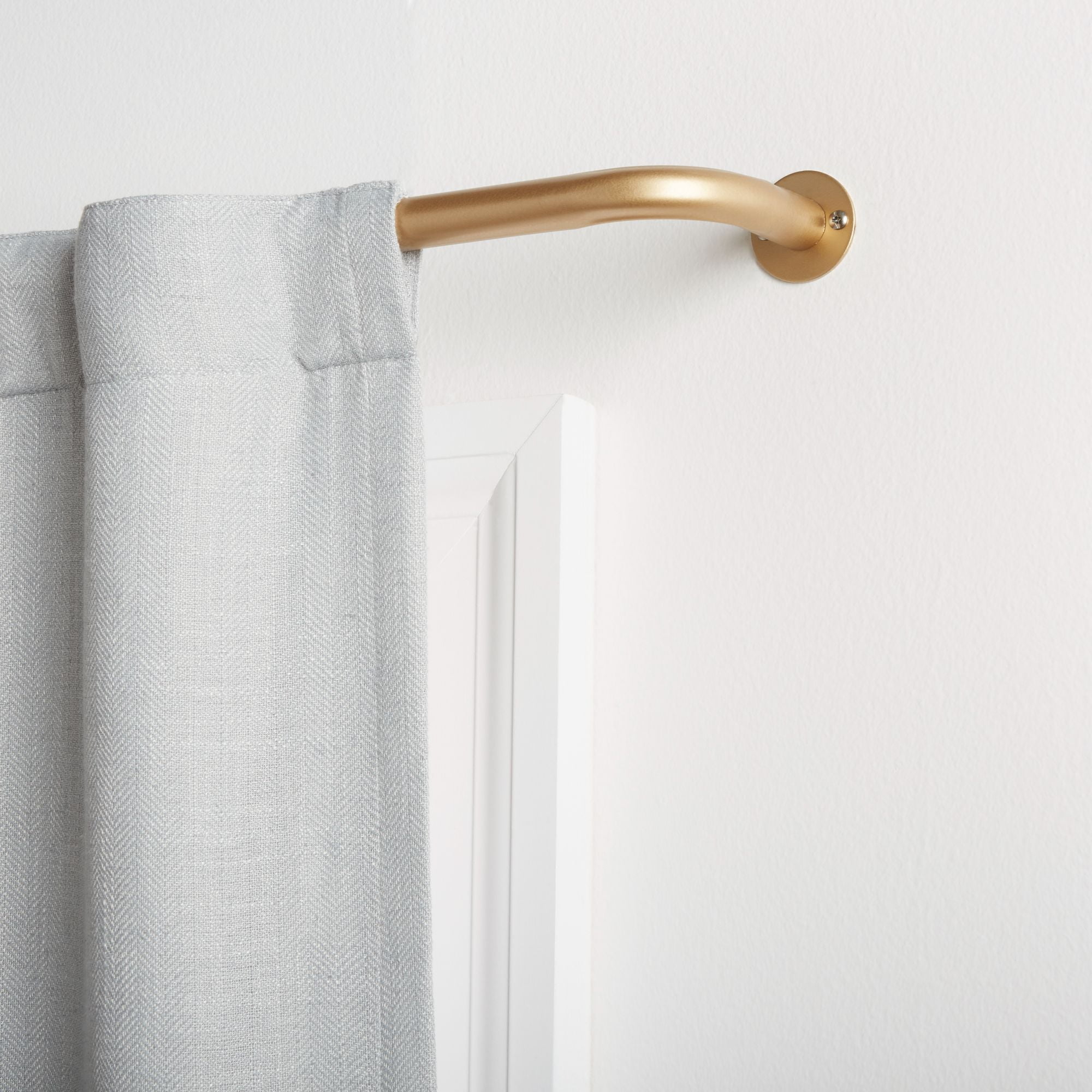 Gold Adjustable Wrap Around Curtain Rod 82.5"-120"