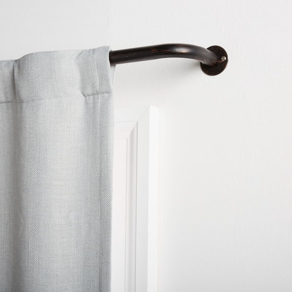 Exclusive Home Holden Wrap Around 1" Curtain Rod, Oil Rubbed Bronze, Adjustable 52"-72"