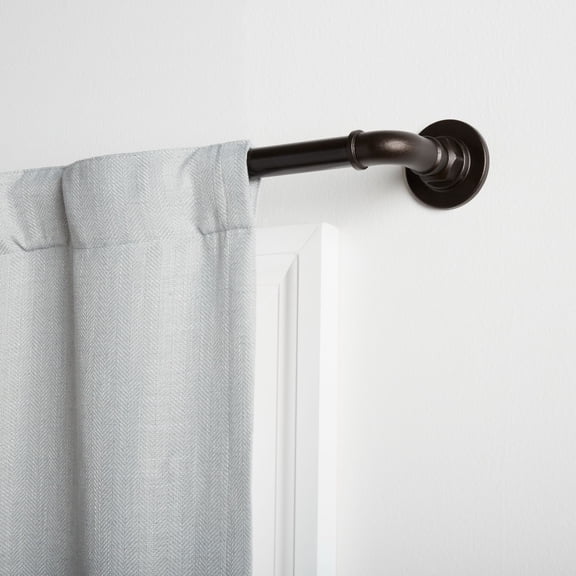 Exclusive Home Hyde Wrap Around Curtain Rod, Matte Bronze, Adjustable 36"-72"