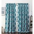 thumbnail image 1 of Exclusive Home Ironwork Sateen Woven Blackout Hidden Tab Top Curtain Panel Pair, 1 of 7