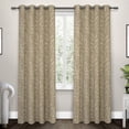 thumbnail image 1 of Exclusive Home Kilberry Woven Room Darkening Blackout Grommet Top Curtain Panel Pair, 52"x96", Natural, 1 of 5