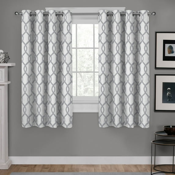 Exclusive Home Kochi Light Filtering Linen Blend Grommet Top Curtain Panel Pair, 54"x63", Dove Grey