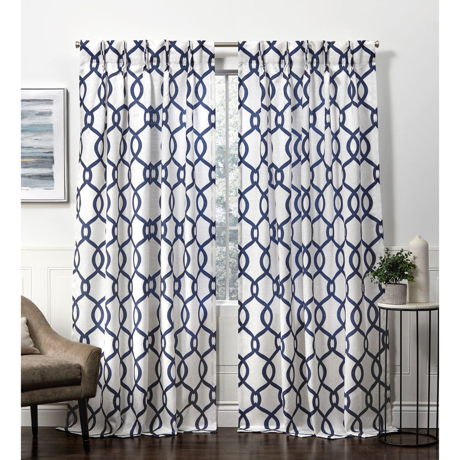Exclusive Home Kochi Linen Blend Hidden Tab Top Curtain Panel Pair