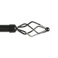 thumbnail image 1 of Exclusive Home Lancelot 1" Window Curtain Rod and Finial Set, Adjustable 36"-72", Matte Black, 1 of 8