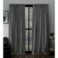 thumbnail image 1 of Exclusive Home Loha Light Filtering Pinch Pleat Curtain Panel Pair, 84" Length, Black Pearl, 1 of 6