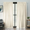 thumbnail image 1 of Exclusive Home Loha Light Filtering Pinch Pleat Curtain Panel Pair, 84" Length, Ivory, 1 of 7