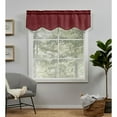thumbnail image 1 of Exclusive Home Loha Light Filtering Rod Pocket Scalloped Valance, 54"x16", Radiant Red, 1 of 4