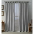 thumbnail image 1 of Exclusive Home Loha Linen Braided Tab Top Curtain Panel Pair, 54"x96", Dove Grey, 1 of 6