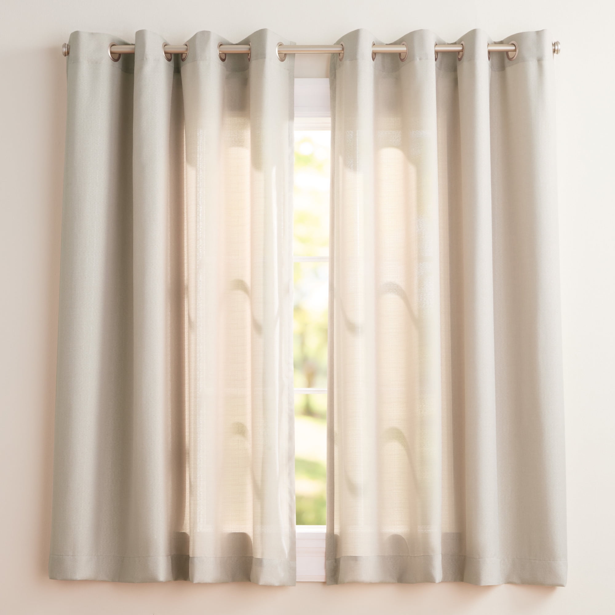Exclusive Home Loha Linen Grommet Top Curtain Panel Pair, 54"x63", Vintage Linen