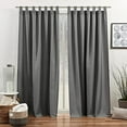 thumbnail image 1 of Exclusive Home Loha Tuxedo Tab Top Curtain Panel Pair, 54"x84", Black Pearl, 1 of 7