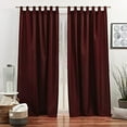 thumbnail image 1 of Exclusive Home Loha Tuxedo Tab Top Curtain Panel Pair, 54"x84", Radiant Red, 1 of 7