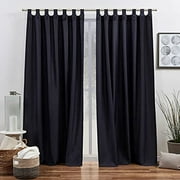 Exclusive Home Loha Tuxedo Tab Top Curtain Panel Pair, 54"x96", Peacoat Blue
