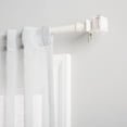 thumbnail image 1 of Exclusive Home Marquise 1" Curtain Rod and Coordinating Finial Set, Matte White, Adjustable 36"-72", 1 of 8